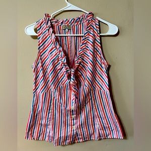 Striped  Italian Cotton Blouse size S